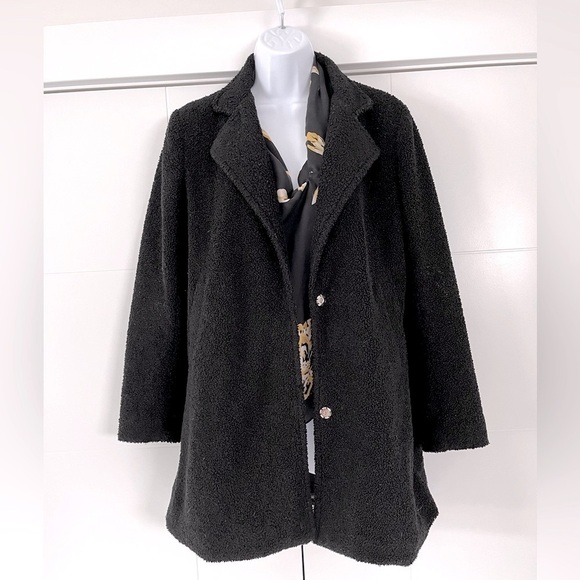 Maccs ❤️ the label/ Sherpa Teddy jacket/ Snap buttons/ Oversized/ Size US XS - Picture 5 of 12